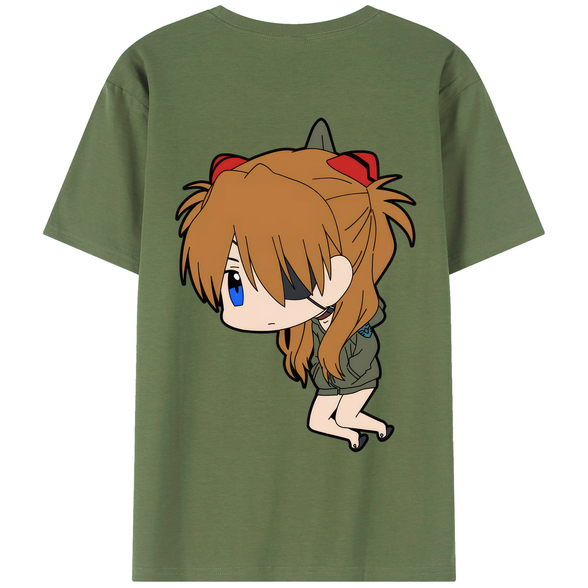 （画像用） EVA 新世紀エヴァンゲリオン 綿100％ メンズ半袖Tシャツ（バックプリント） 通気性